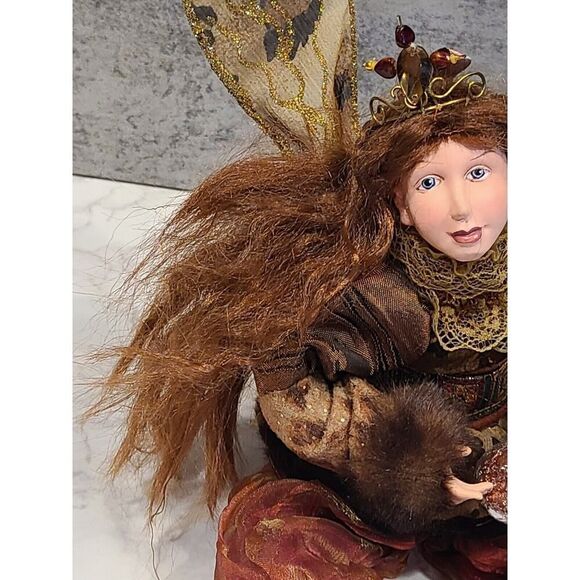 Vintage Fairy Pixie Elf Doll W Wings Shelf Sitter Figurine 8" Collectible Décor - Picture 8 of 15